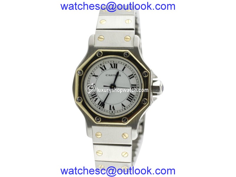 Cartier Ronde Santos Stainless Steel & 18K Yellow Gold 25mm Watch Cartier