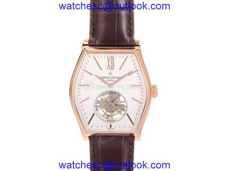 Vacheron Constantin Malte 30130/000R-9754 18K Rose Gold & Brown Leather 48.24mm Mens Watch Vacheron Constantin