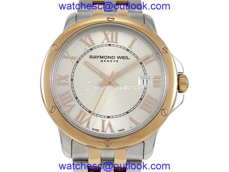 Raymond Weil Tango 5591-SB5-00658 Stainless Steel & Rose Gold Quartz 39mm Mens Watch Raymond Weil
