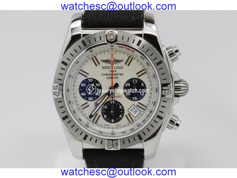 Breitling Airbourne AB0115 Chronomat White Dial Military Strap Watch Breitling
