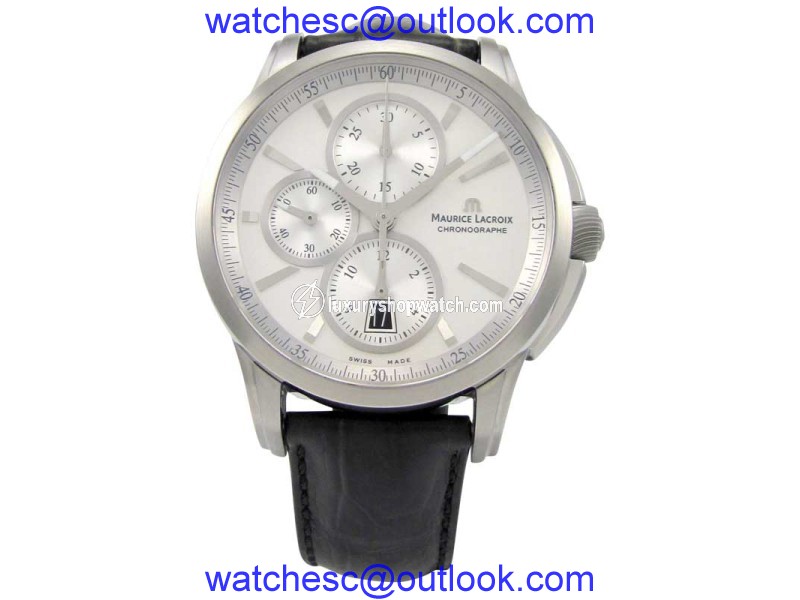Maurice Lacroix Pontos Chronographe Stainless Steel 43mm Mens Watch Maurice Lacroix