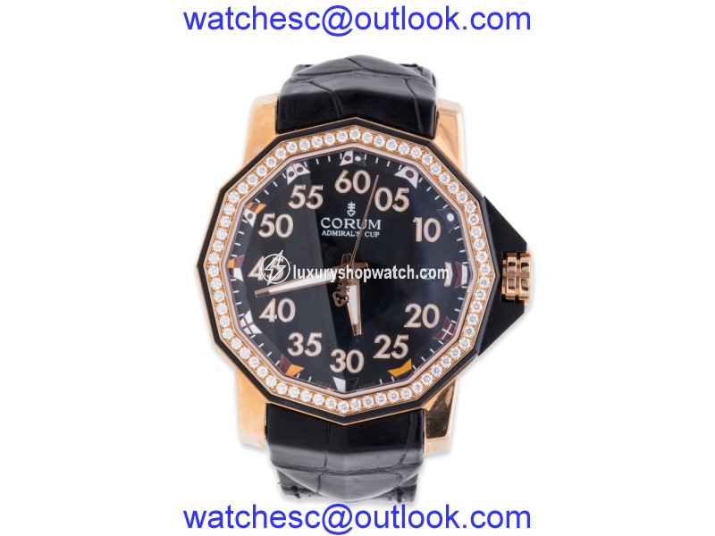 Corum Admirals Cup Competition 082.954.85/0081 PN33 18K Rose Gold 40mm Watch Corum