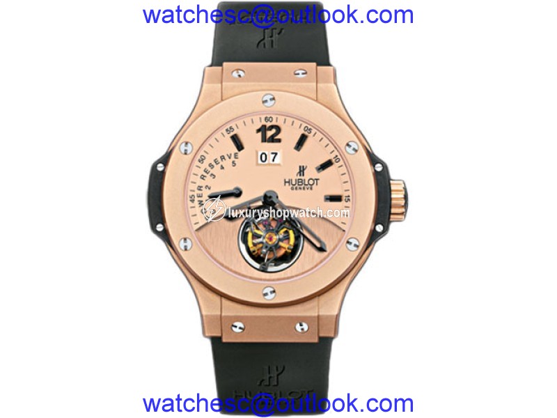 Hublot Big Bang Tourbillon 302.PI.500.RX 18K Rose Gold & Black Rubber 44mm Mens Watch Hublot