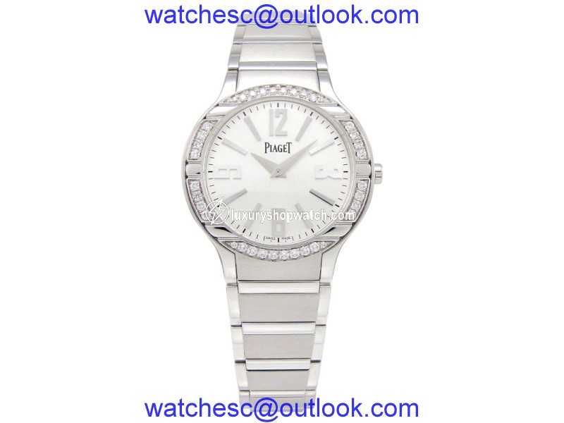 Piaget Polo G0A36231 18K White Gold Diamond Bezel 32mm Watch Piaget