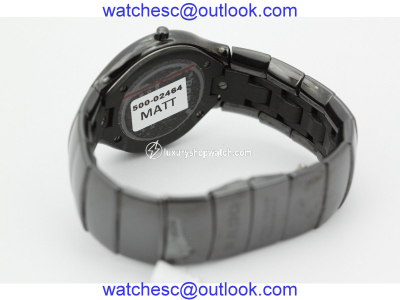 Rado Xeramo 160.0453.3 High Tech Ceramic Black Dial Quartz 37mm Mens Watch Rado