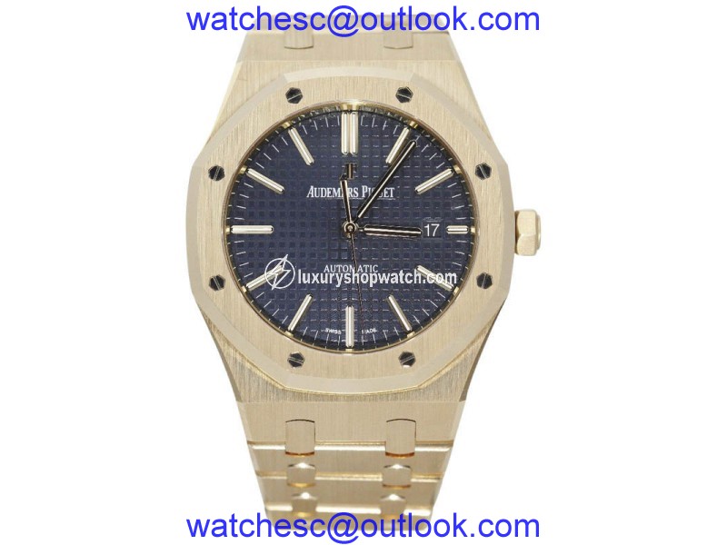 Audemars Piguet Royal Oak 15400OR.OO.1220OR.03 18K Rose Gold Blue Dial 41mm Mens Watch Audemars Piguet