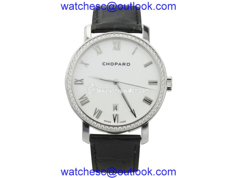 Chopard Classic 171278 18K White Gold Diamond Bezel 40mm Watch Chopard