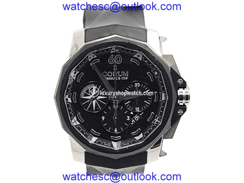 Corum Admirals Cup 12243519 116/350 Chronograph Titanium & Rubber 45mm Mens Watch Corum