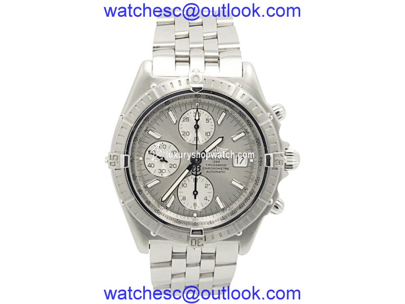 Breitling Crosswind A1335518/G543 Stainless Steel with Silver Dial 43mm Mens Watch Breitling