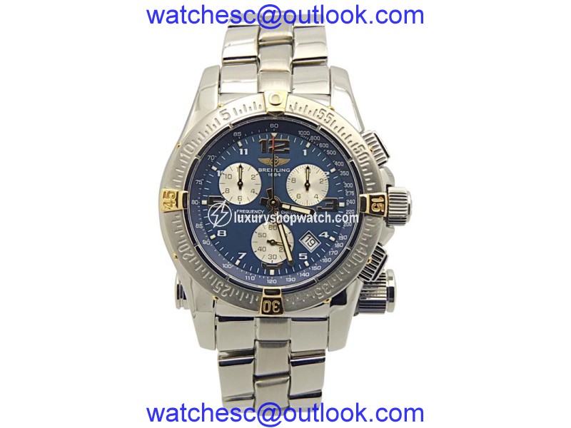Breitling Emergency Mission B73321 Stainless Steel Blue Dial Quartz 45mm Mens Watch Breitling