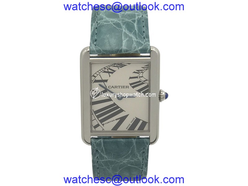 Cartier Tank Solo Stainless Steel & Silver Piano Dial Quartz 27.5mm Unisex Watch Cartier