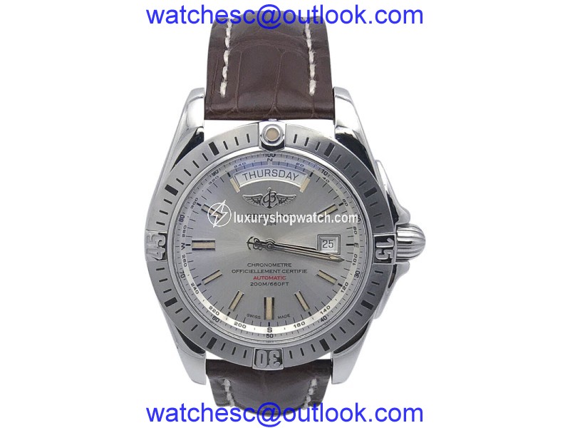 Breitling Galactic A45320 Stainless Steel & Silver Dial 44mm Mens Watch Breitling
