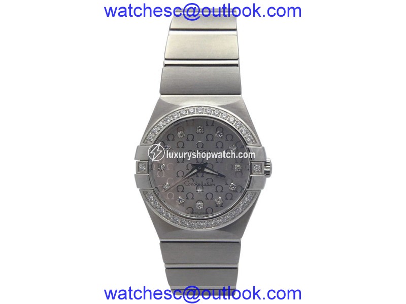 Omega Constellation Stainless Steel Diamond Bezel & Markers Quartz 27.5mm Womens Watch Omega