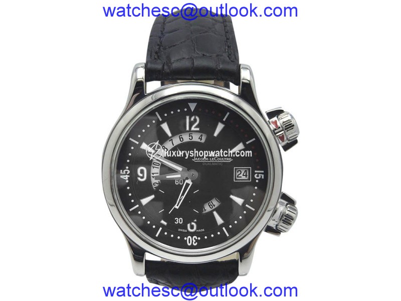 Jaeger LeCoultre Master Compressor Dualmatic 146.2.02 Stainless Steel Deploying Alligator 42mm Mens Watch Jaeger-LeCoultre