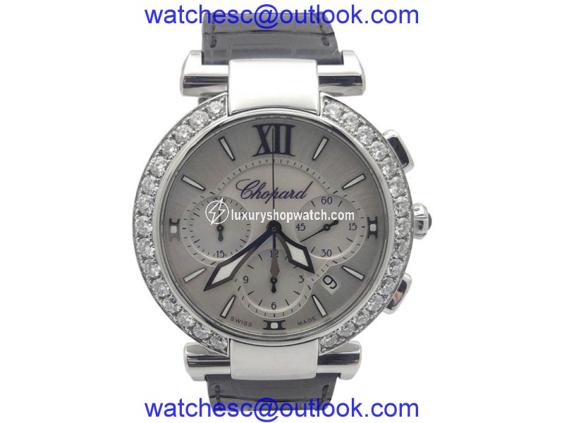 Chopard Imperiale 388549-3001 Stainless Steel & Leather wDiamond Automatic 40mm Womens Watch Chopard