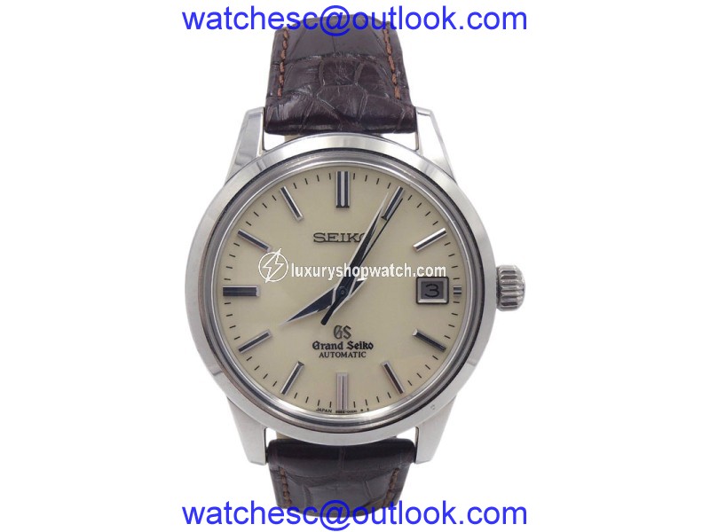 Seiko SBGR261 Stainless Steel & Leather Cream Dial Automatic 40mm Mens Watch Seiko