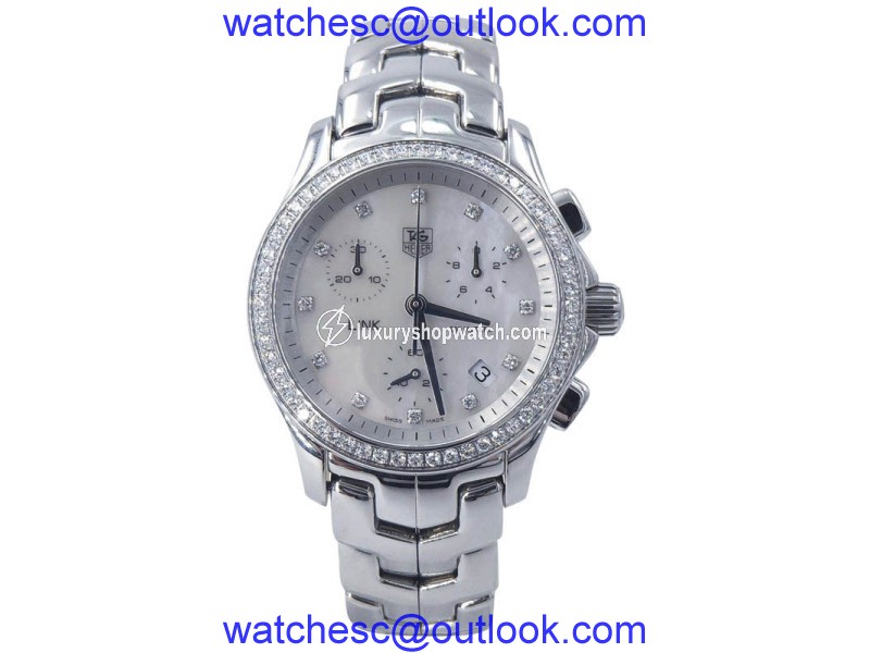 Tag Heuer Carrera CJF1314.BA0580 Mother Of Pearl Diamond Dial & Bezel 33mm Womens Watch Tag Heuer