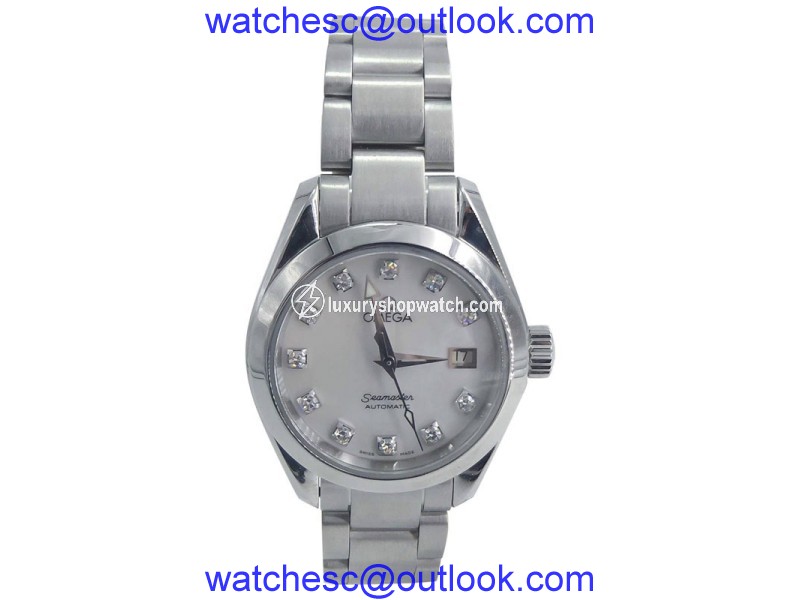 Omega Aqua Terra 2563.75 Stainless Steel with Diamond Quartz 29mm Womens Watch Omega