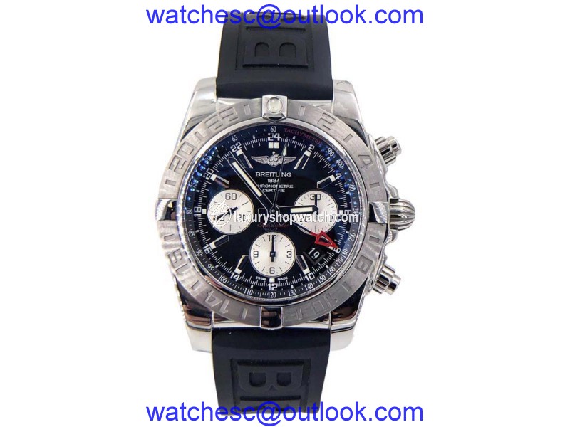 Breitling Chronomat GMT AB042011/BB56 Stainless Steel on Rubber Strap 44mm Mens Watch Breitling