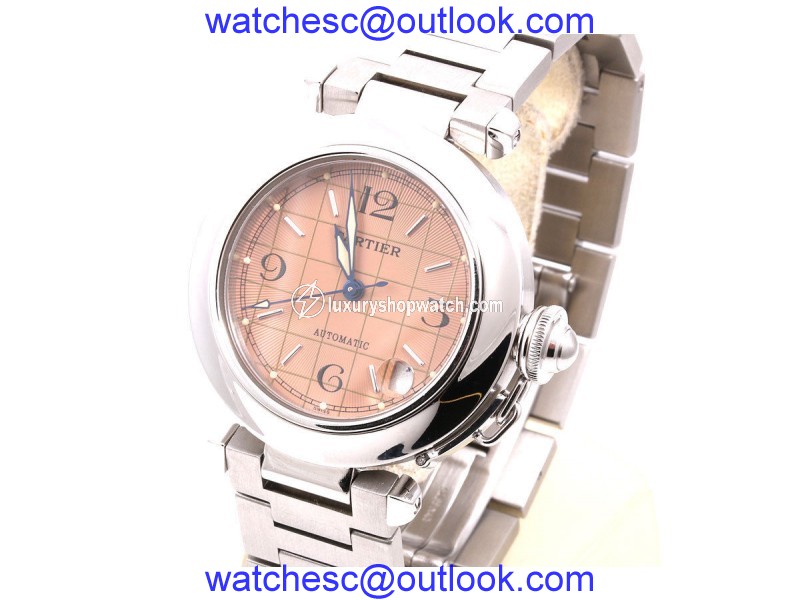 Cartier Pasha de 2324 Stainless Steel w/ Salmon Grid Face 36mm Unisex Watch Cartier
