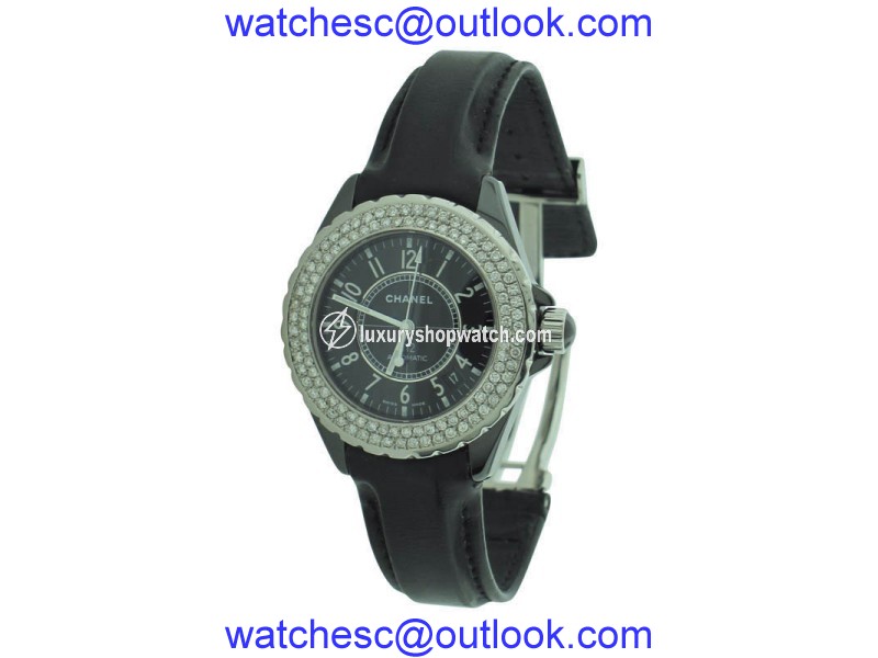 Chanel J12 Ceramic Automatic Custom Diamonds 38mm Womens Watch Chanel