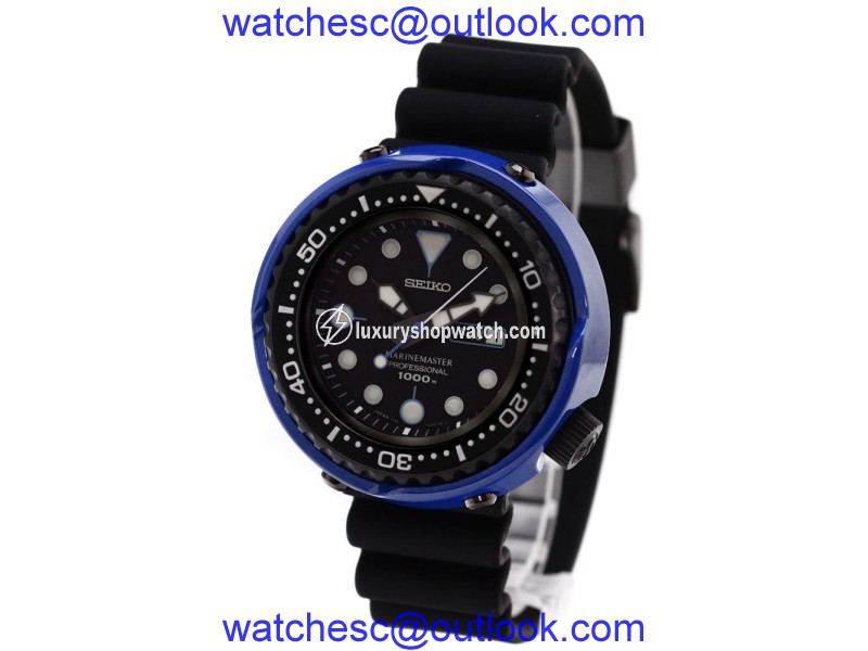 Seiko Marine Master 7C46-0AE0 Stainless Steel, Rubber, Titanium & Ceramic Quartz 49mm Mens Watch Seiko
