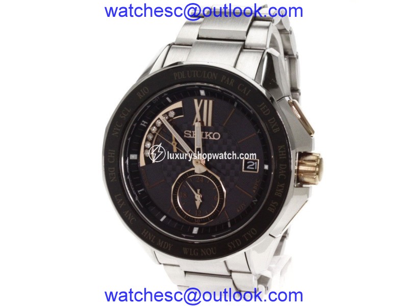 Seiko Brights 8B54-0AX0 Stainless Steel 43mm Mens Watch Seiko