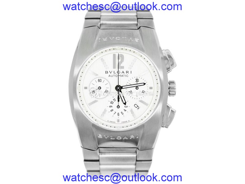 Bvlgari Ergon EG 35 S Ch Stainless Steel White Dial Date Chronograph Automatic Bulgari