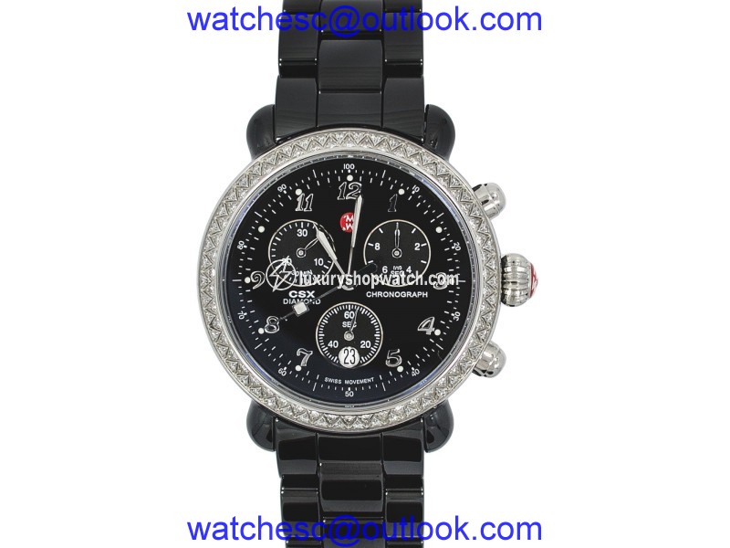 Michele CSX MWW03N000003 Black Ceramic Steel Ladies Watch Michele