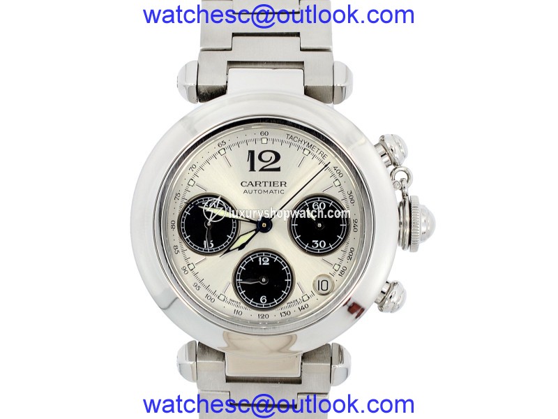 Cartier Pasha 2412 Chronograph Stainless Steel 42mm Watch Cartier