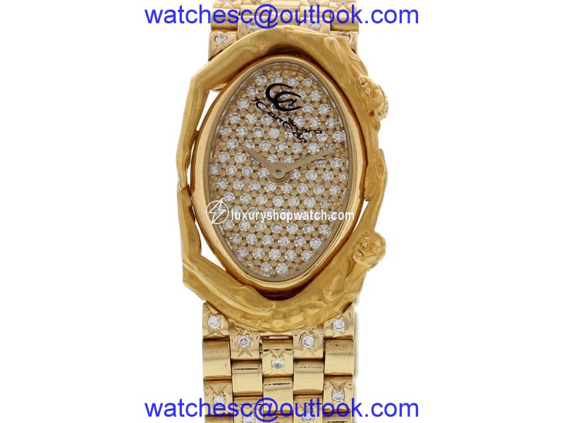 Carrera Y Carrera Adam & Eve 18K Yellow Gold & Diamond Womens Watch Carrera Y Carrera