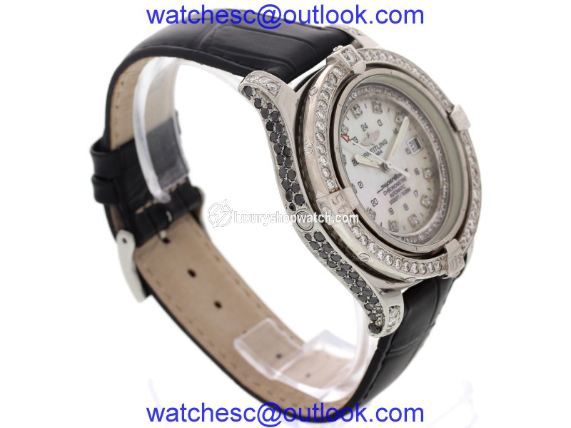 Breitling SuperOcean A17390 Steelfish Automatic Chronometer w/ Diamonds Mens Watch Breitling
