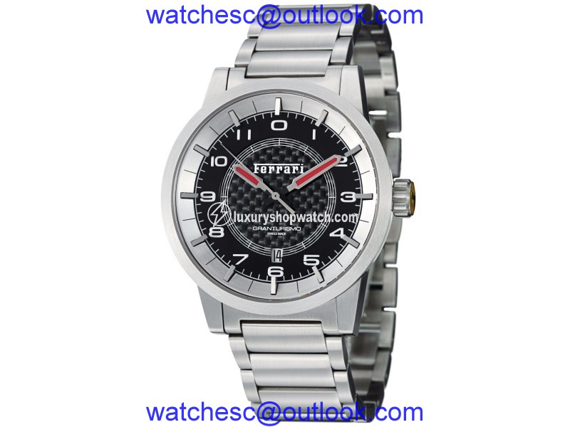 Ferrari Granturismo FE-12-ACC-CM-BK Carbon Fibre Dial Stainless Automatic Mens Watch Ferrari