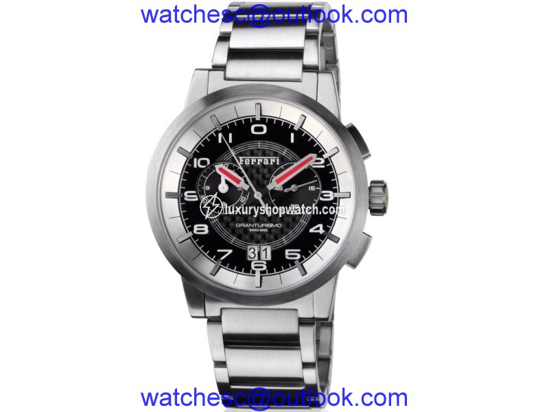 Ferrari Granturismo FE-11-ACC-CM-BK Black Carbon Fiber Dial Stainless Mens Watch Ferrari