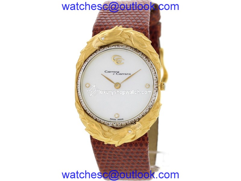 Carrera y Carrera Eagles 18K Yellow Gold Diamond Womens Watch Carrera y Carrera