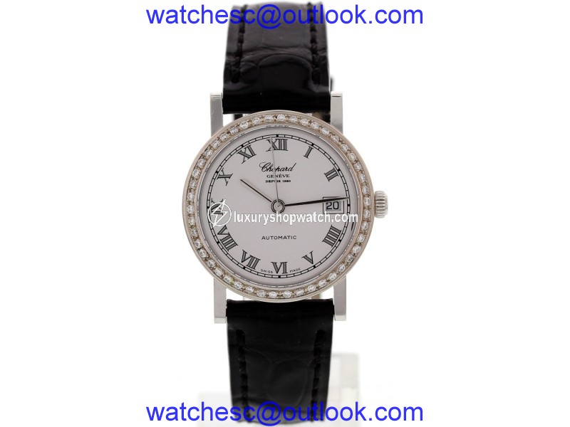 Chopard 4141 Depuis 1860 18K White Gold & Diamond Womens Watch Chopard