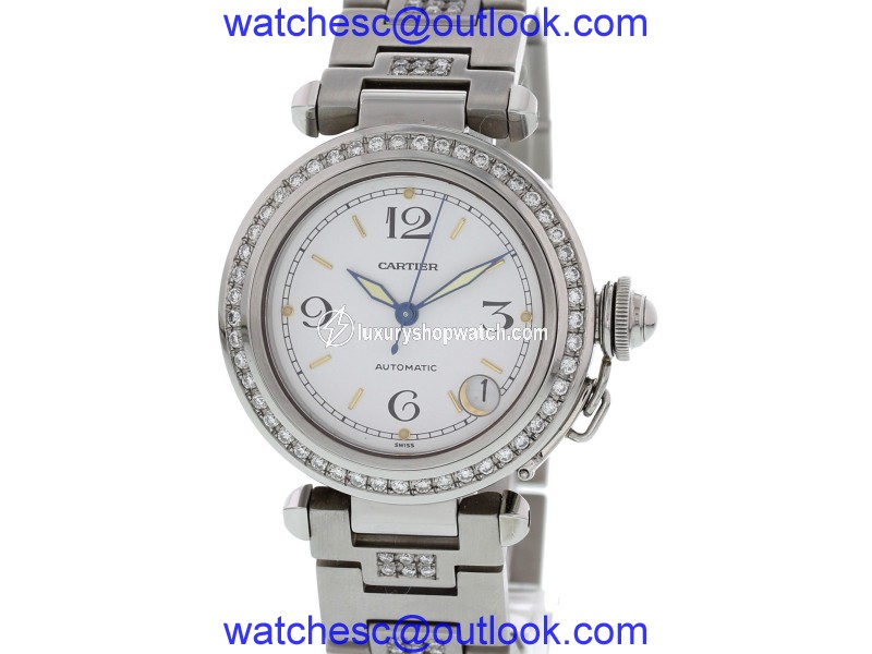 Cartier Pasha de 2324 Stainless Steel & Diamonds Automatic 35mm Unisex Watch Cartier
