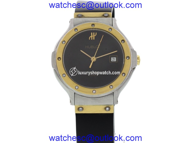 Hublot MDM 1391.2.044 18K Yellow Gold/Stainless Steel & Rubber with Diamonds Quartz 28mm Womens Watch Hublot