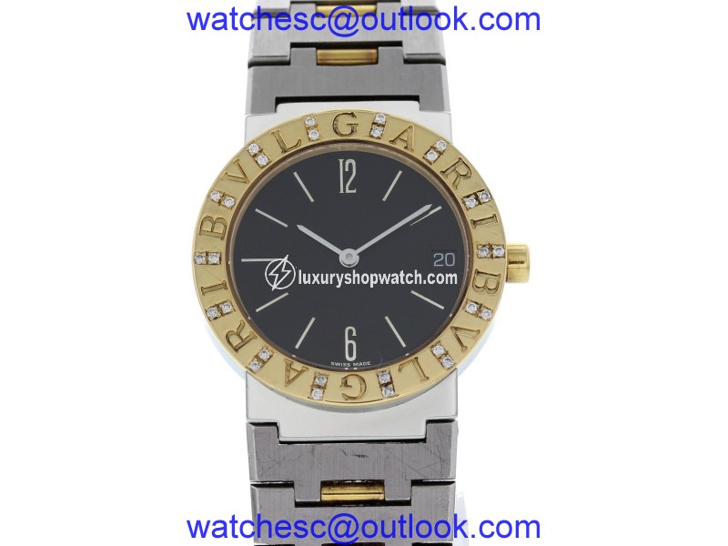 Bulgari BB 30 SGD 18K Yellow Gold & Stainless Steel w/ Diamonds 30mm Unisex Watch Bulgari