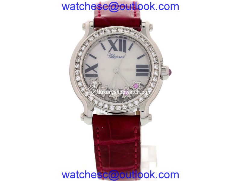 Chopard Happy Sport 8509 Stainless Steel Floating Stars and Diamonds Dial 30mm Watch Chopard