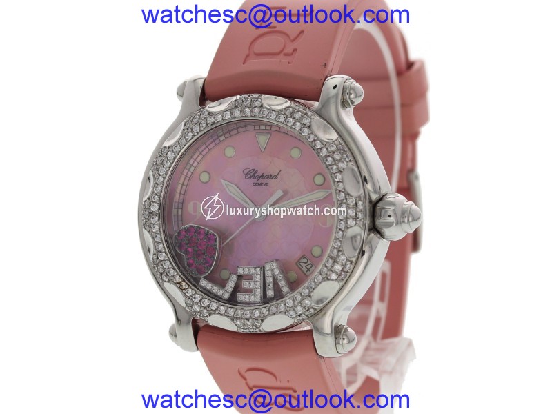 Chopard Happy Sport 28/8950-401 Stainless Steel / Rubber 38mm Womens Watch Chopard