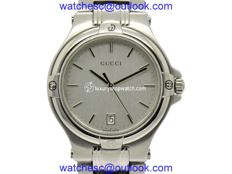 Gucci 9040M Stainless Steel with Silver Dial 34.5mm Mens Watch Gucci