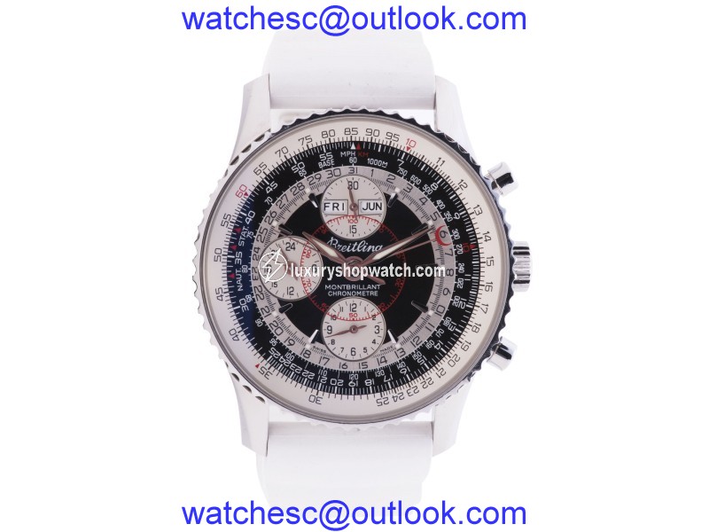 Breitling Montbrillant Datora A21330 Stainless Steel Panda Dial 43mm Mens Watch Breitling