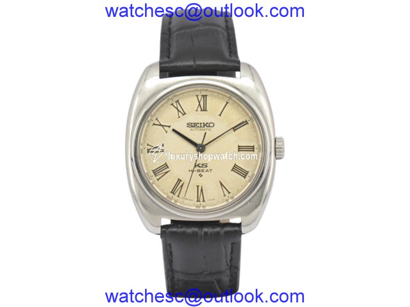 Seiko Hi-Beat 5621-7000 Stainless Steel / Leather Automatic 35mm Mens Watch Seiko