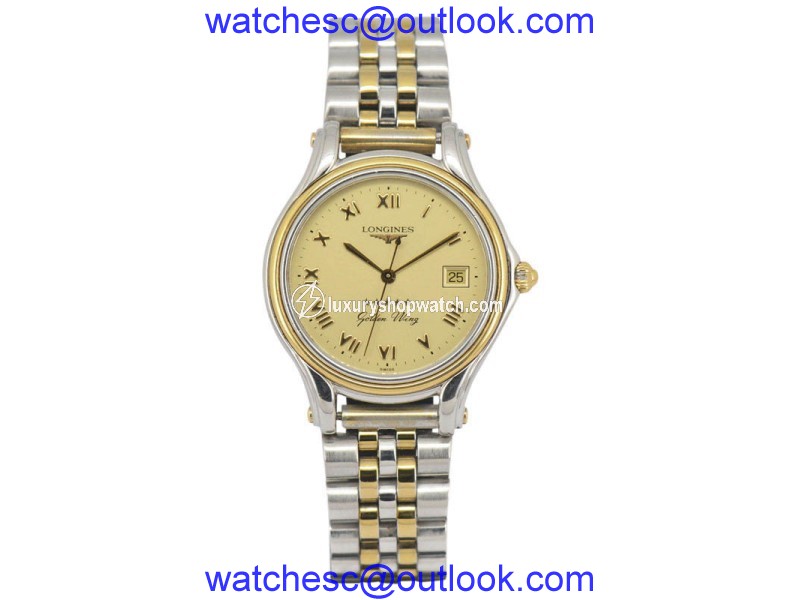 Longines Golden Wing L3.606.5 Gold Plated / Stainless Steel Quartz 33.5mm Mens Watch Longines