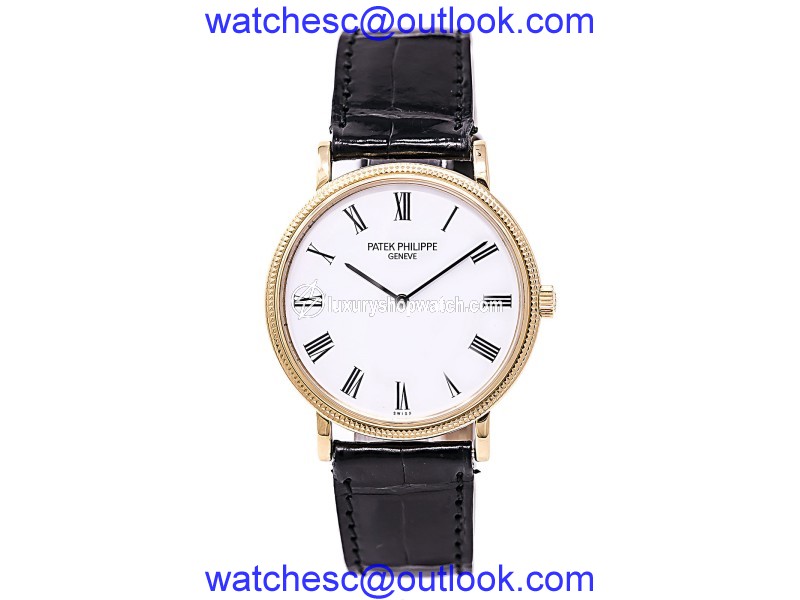 Patek Philippe Calatrava 5120J 18K Yellow Gold White Dial Automatic 35mm Mens Watch Patek Philippe