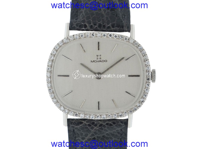 Movado 14K White Gold Hand-Winding 32mm Unisex Vintage Watch Movado