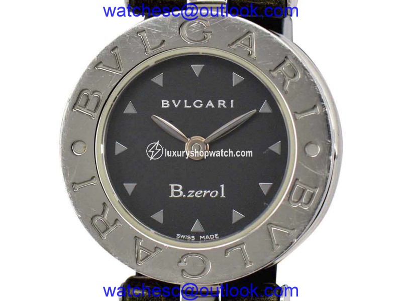 Bulgari B.Zero1 BZ 22 Stainless Steel Quartz Leather Band 22mm Womens Watch Bulgari