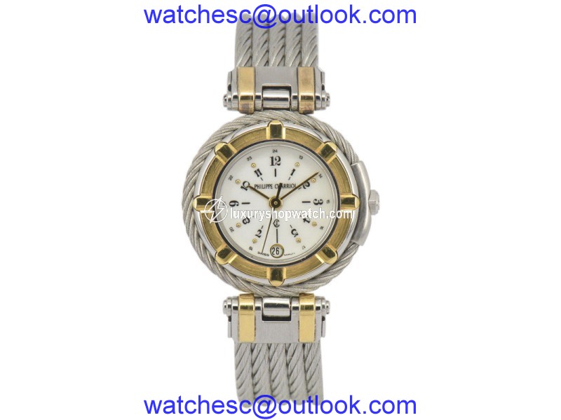 Philippe Charriol Cable Celtic 18K Yellow Gold / Stainless Steel Quartz 26.5mm Womens Watch Charriol