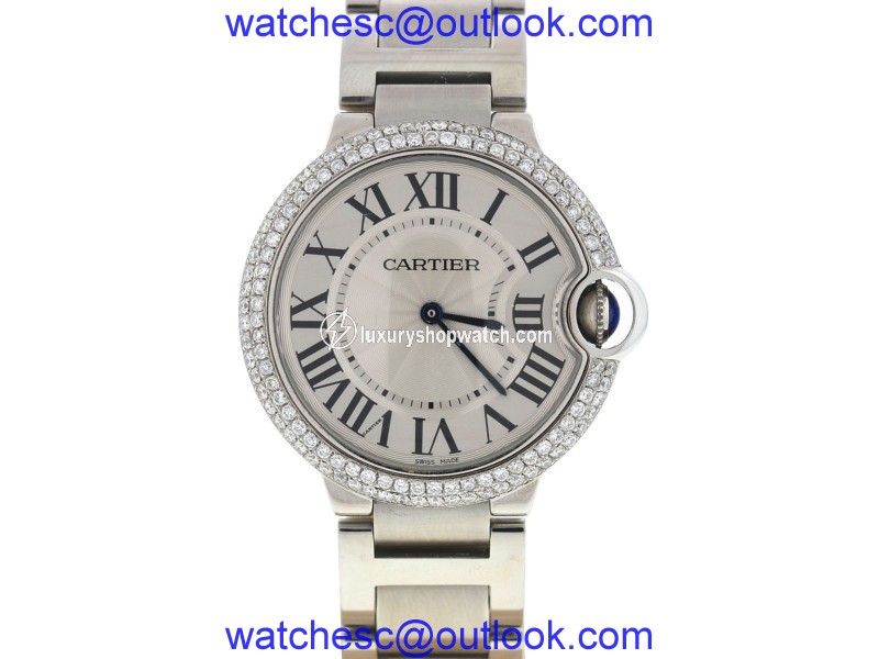 Cartier Ballon Bleu 3005 Stainless Steel with Diamond Quartz 36mm Unisex Watch Cartier